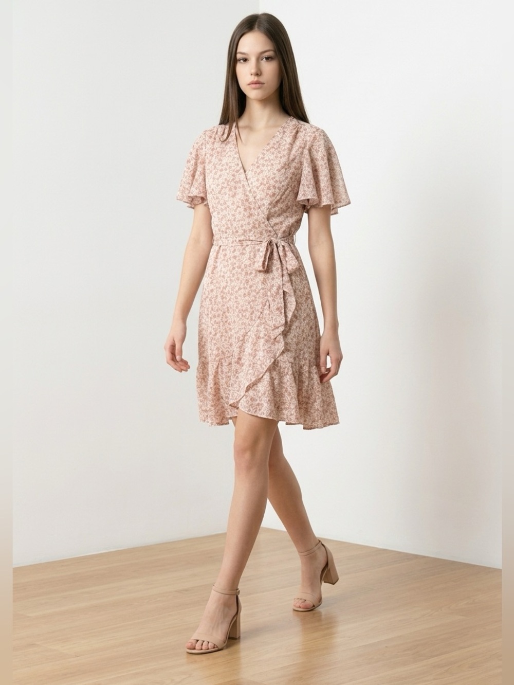 Faux wrap dress